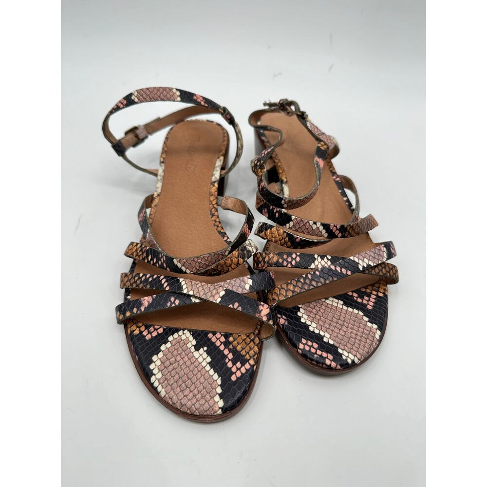 MADEWELL The Lori Sandal in Snake Embossed Leather AH727 // 9 - Picture 2 of 11